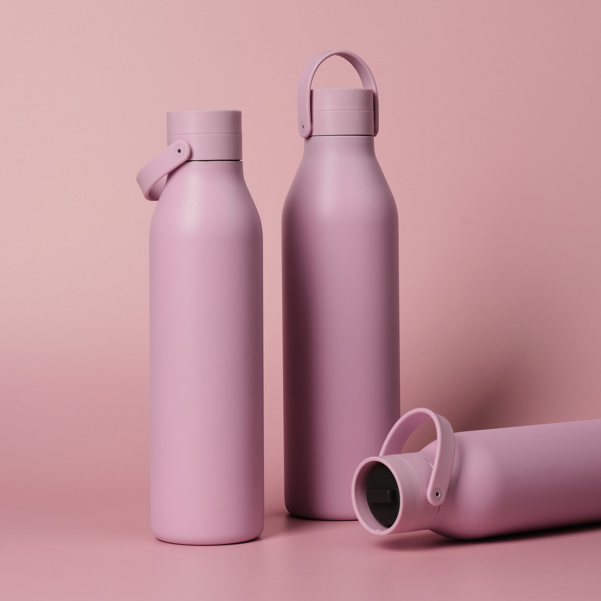 Circular&Co Reusable Stainless Steel Water Bottle Group Shot Dusk Pink