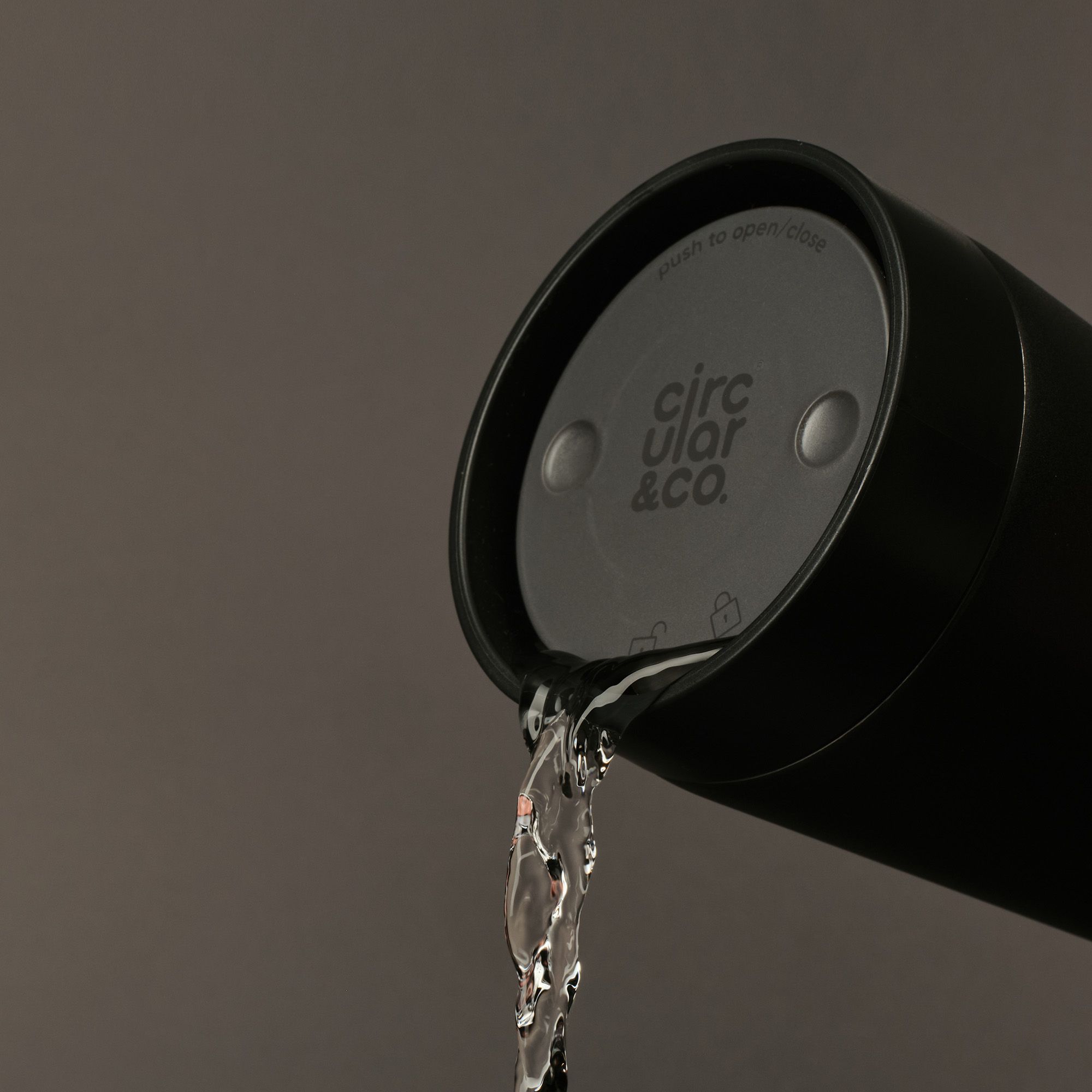 Circular&Co Reusable Travel Mug Coffee Cup Stainless Steel Ink Black