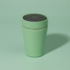 Circular&Co Reusable Travel Mug Coffee Cup Stainless Steel Seaglass Green 8oz